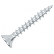 Саморез универсальный с потайной головой цинк белый