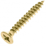 Саморез универсальный с потайной головой цинк желтый